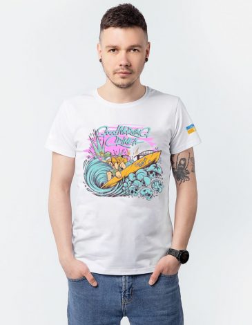 Men's T-Shirt Good Morning, Crimea. Color white. 1.