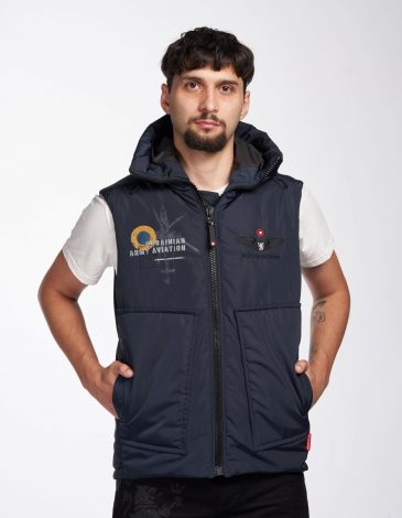 Men's Sleeveless Jacket Ua Army Aviation. Color dark blue. .