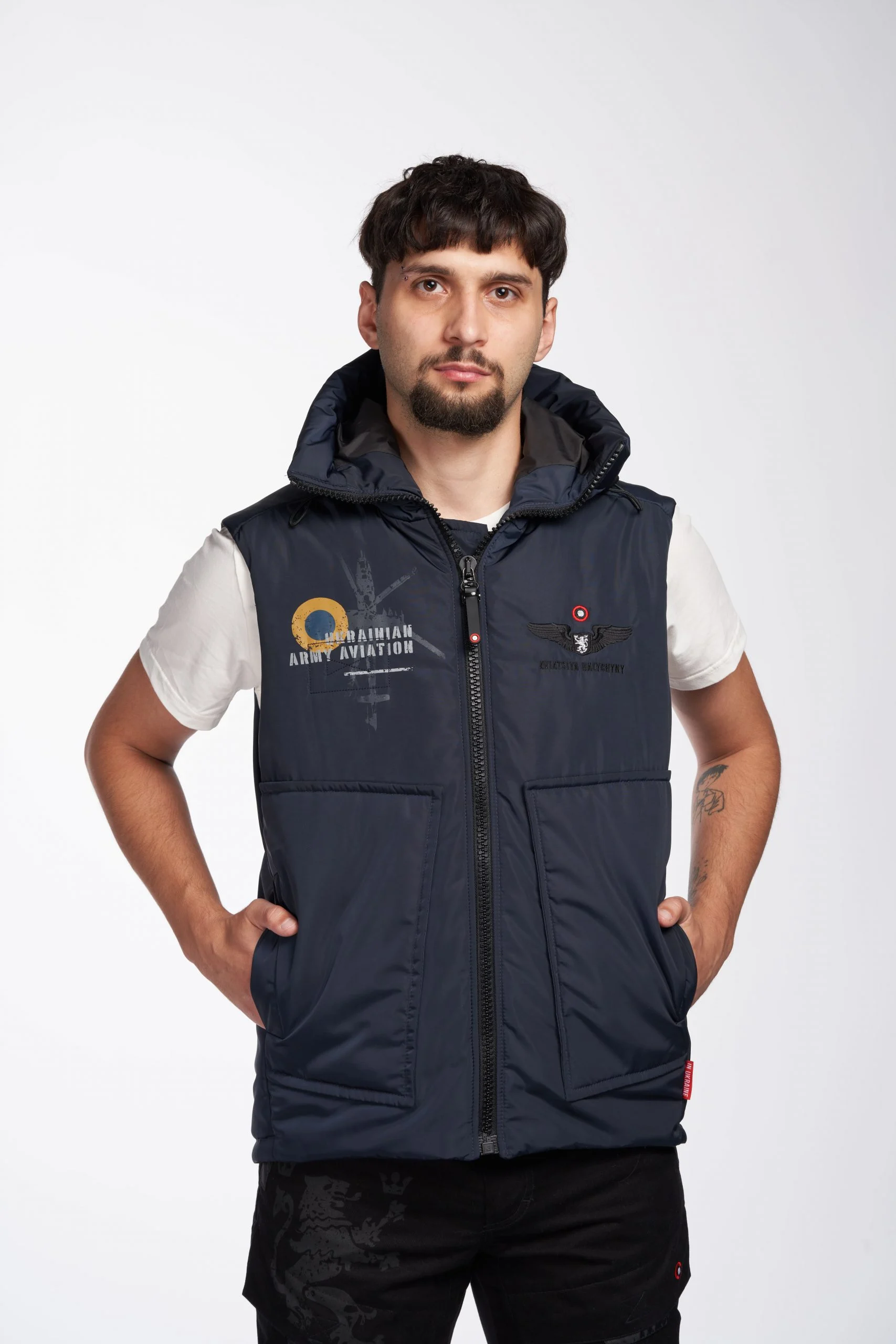 Mens sleeveless jacket with pockets hot sale