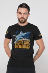 Чоловіча Футболка F-16. Fight Like Ukrainians. .