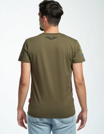 Men's T-Shirt Welcome F-16. Color khaki. .