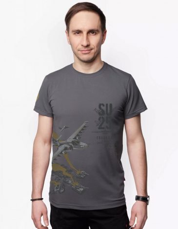 Men's T-Shirt Su-25 Битва За Південь. Color gray. .