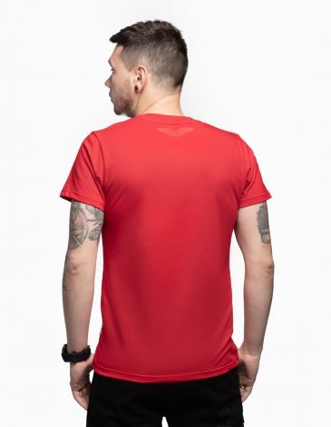 Men's T-Shirt Born To Fly. Color red. .