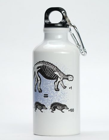 Kids Flask Nodosaurus. Color white. .