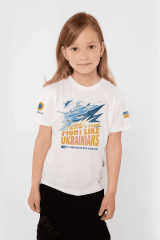 Kids T-Shirt F-16 Fight Like Ukrainians. .