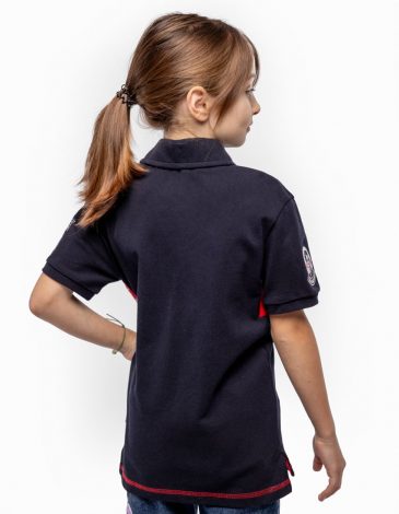 Kids Polo Shirt Lesia Ukrainka. Color dark blue. 1.