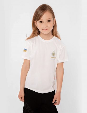 Kids T-Shirt Plast. Color off-white. .