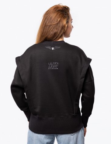 Women's Sweatshirt Ultra Light Aviation. Color black. .