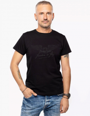 Men's T-Shirt The Simpliest. Color black. 1.