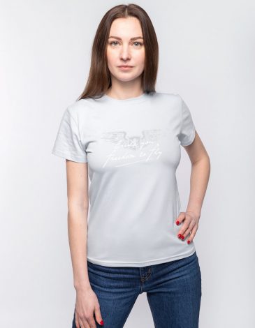 Women's T-Shirt The Simlpiest. Color white. .