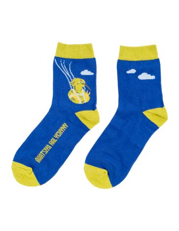 Socks Kiwi. Color navy blue. .