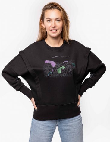 Women's Sweatshirt Ultra Light Aviation. Color black. .