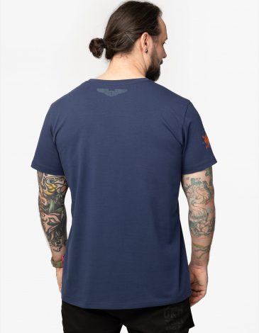 Men's T-Shirt Drown Or Burn. Color navy blue. .