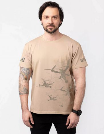 Men's T-Shirt Swarm Of Revenge 24/7. Color sand. 1.