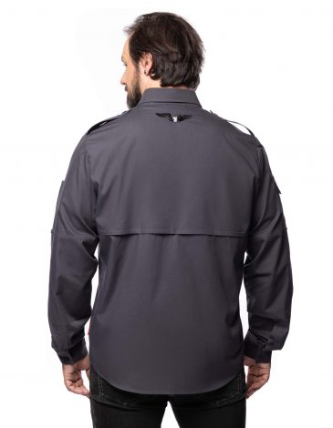 Men's Shirt-Jacket Tracker. Color gray. .