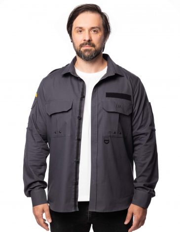 Men's Shirt-Jacket Tracker. Color gray. .