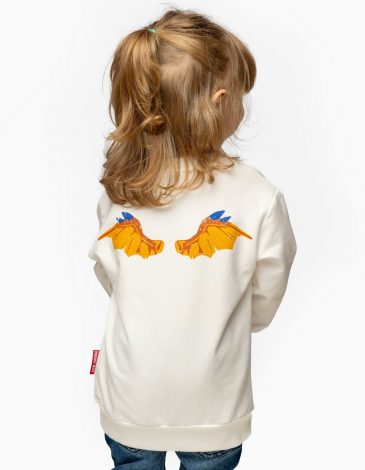 Kids Long-Sleeve Emotion. Color off-white. .