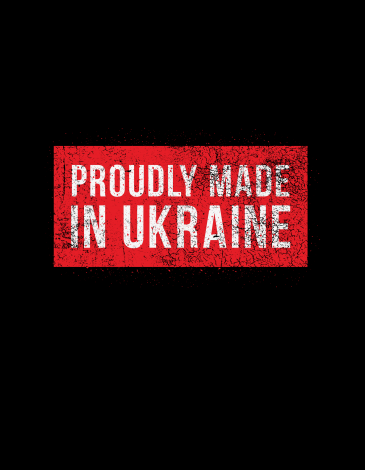 Men's T-Shirt Proudly Made In Ukraine. Color black. .