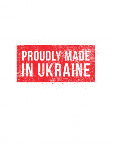 Men's T-Shirt Proudly Made In Ukraine. Color white. 1.