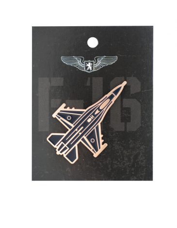 Значок F-16. Колір темно-сірий. .