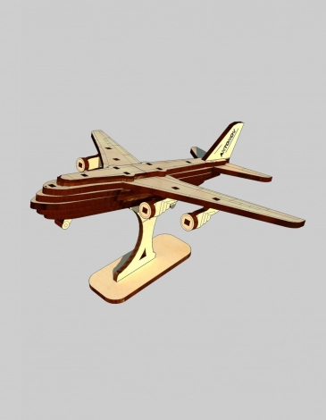 VICASKY 5-Piece Wooden Biplane Model Set - Vintage Airplane Decor, Home Office Shelf Ornament (18.5cm)