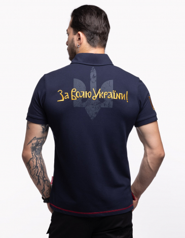 Men's Polo Shirt 7 Brigade. Color dark blue. .
