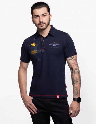 Men's Polo Shirt 7 Brigade. Color dark blue. .
