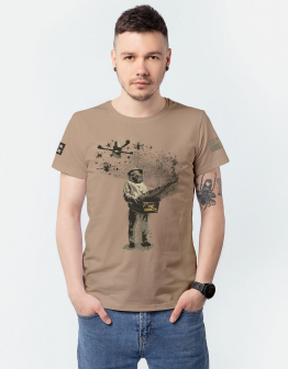 Men's T-Shirt Swarm Of Revenge 3.0. Color sand. .