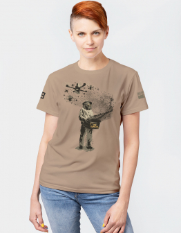 Women's T-Shirt Swarm Of Revenge 3.0. Color sand. 1.