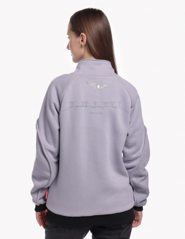 Women's Zippered Cardigan Beautiful Carpaty. Color gray. .