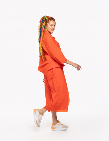 Tracking Suit Origami. Color orange. .