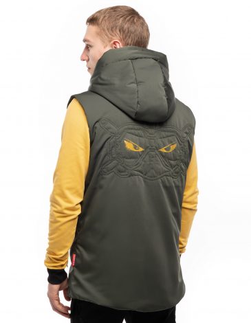 Men's Sleeveless Jacket I See You. Color khaki. .
