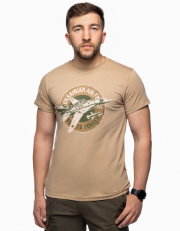 Чоловіча Футболка Su-24. Рондель. Колір пісочний. .