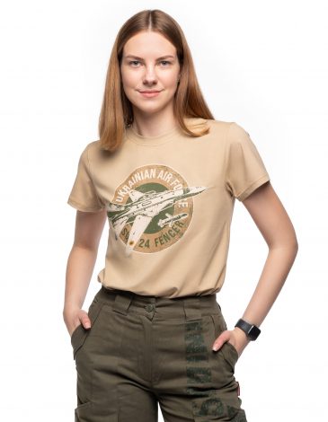 Women's T-Shirt Su-24. Roundel. Color sand. .