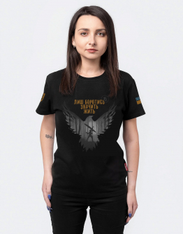 Women's T-Shirt Black Wood. Color black. .