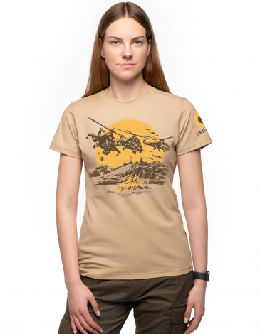 Women's T-Shirt 18 Brigade. Color sand. .