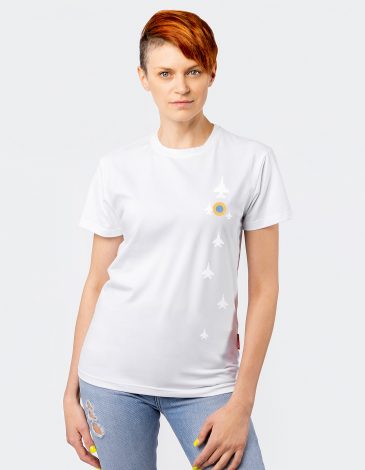 Жіноча Футболка 40 Бригада. Колір білий. .