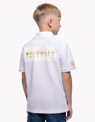 Dziecięca Koszulka Polo Trident. Kolor biały. .