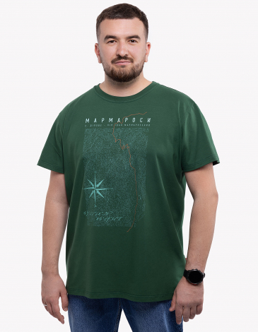 Men's T-Shirt Marmarosy. Color emerald. .