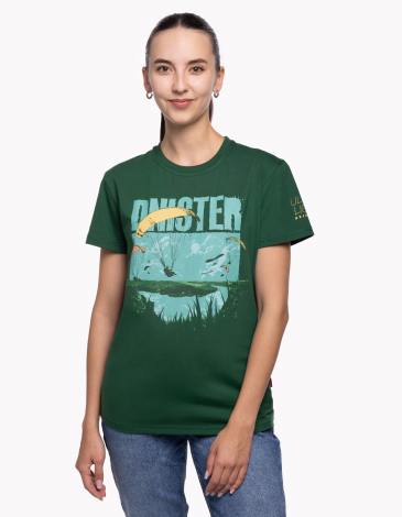 Жіноча Футболка Dnister. Колір смарагдовий. .