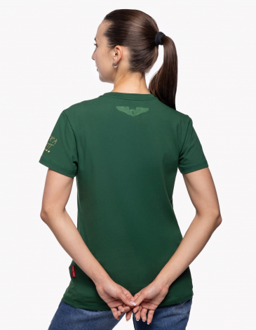 Жіноча Футболка Dnister. Колір смарагдовий. .