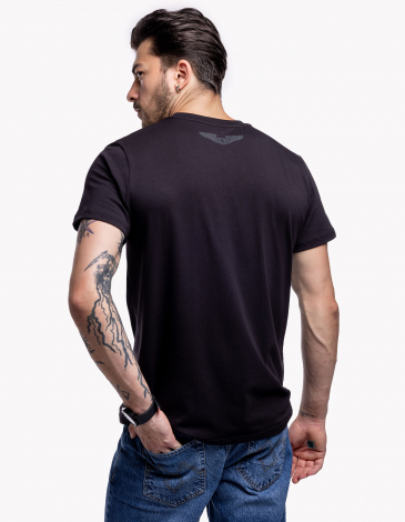 Чоловіча Футболка Система. Колір чорний. .