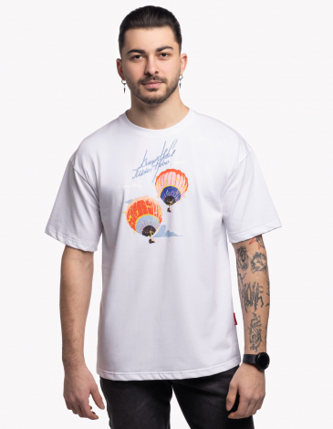 Чоловіча Футболка Повітроплавці. Колір білий. .