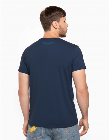 Men's T-Shirt Ukrainian Navy. Color dark blue. 1.