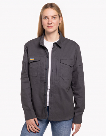 Жіноча Сорочка Ukraine 2025. Колір графітовий. .