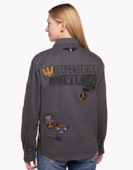 Жіноча Сорочка Ukraine 2025. Колір графітовий. .