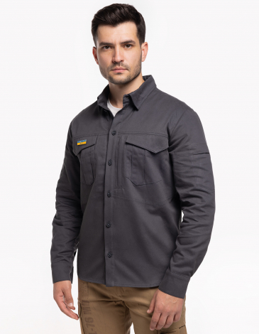 Męska Koszula Ukraine 2025. Kolor grafitowy. .