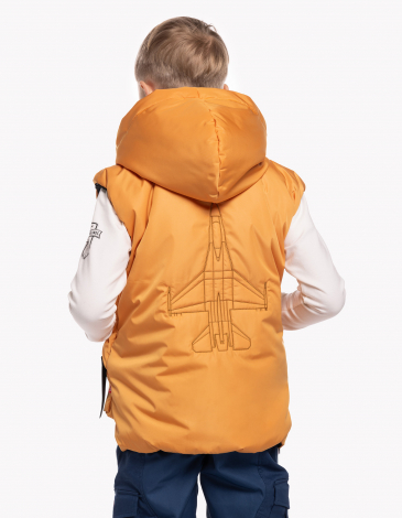 Sleeveless Jacket Uaf. Color yellow. .