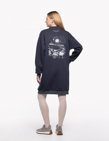 Women's Warm Dress Hutsul Space Program. Color graphite. 1.