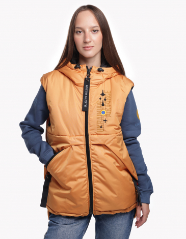 Bezrękawnik Dla Kobiet Uaf. Kolor żółty. .